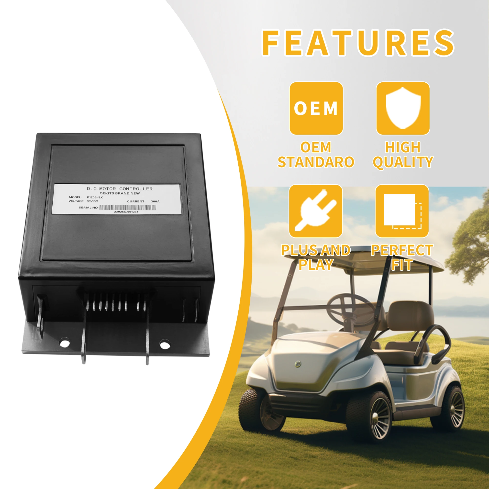 

Контроллер постоянного тока EZGO TXT Medalist 36V 300A DCS 9 Pin 1206SX 73144G01 73144G06
