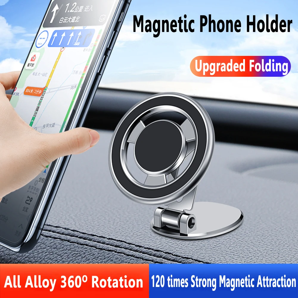 McGiLLon Magnetic Car Phone Mount for iPhone 14 13 12 Pro Max Mini Universal Magnet Car Cellphone Holder GPS Bracket for Magsafe