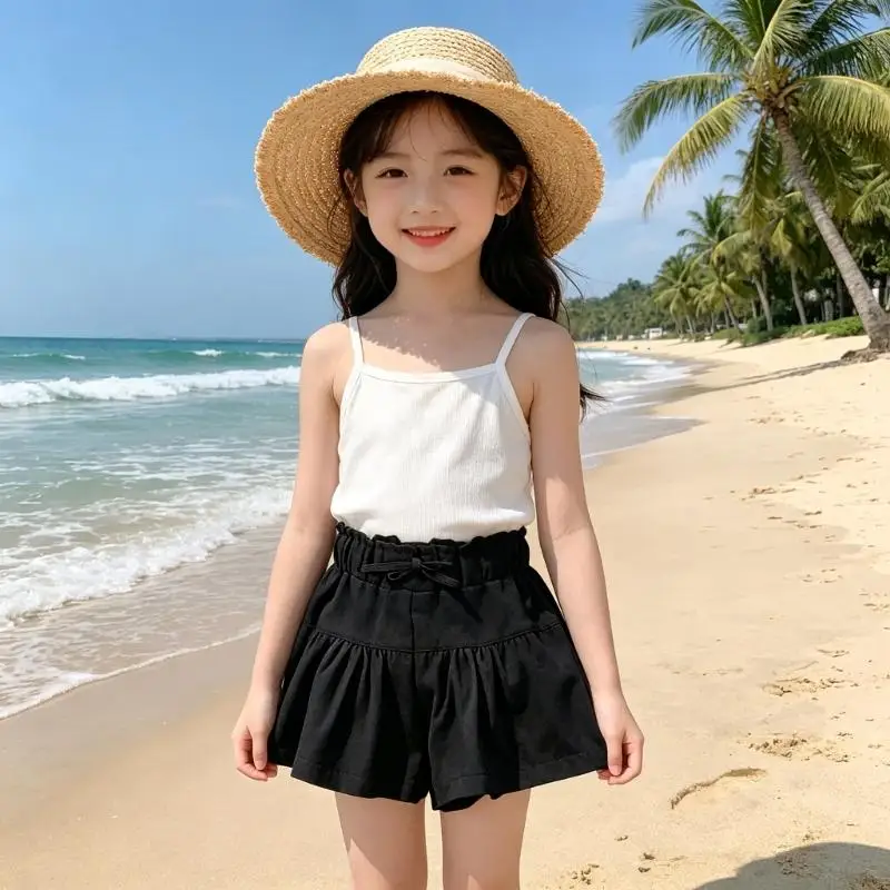  Adorable Girls Polyester Shorts Bloomers Short Trousers With Adjustable Waist