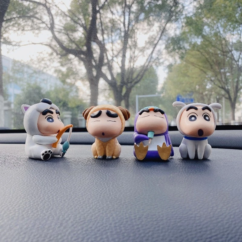 تلوين شين تشان أنيمي الكرتون Q نسخة الشكل Nohara Shinnosuke نموذج Kawaii سيارة زخرفة دمية جمع الهدايا اللعب #1