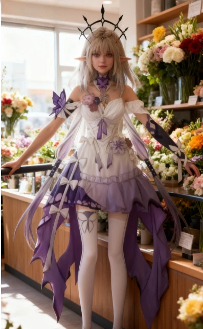 

Castorice Cosplay Honkai: Starrail Castorice Cosplay Role-playing Gorgeous Wind Full-price Wig Playing Butterfly Cosplay Costume
