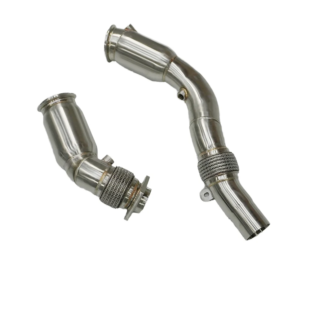 

For Bmw S55 Exhaust Straight Header Downpipe 304 Stainless Steel for BMW F80 F82 2014-2019 M3 M4 Exhaust Downpipe