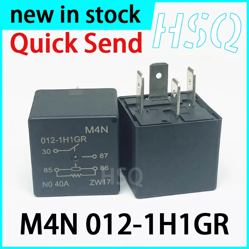 1 шт. Новое автомобильное реле M4N 012-1H1GR, 4-контактное, 12В 40А, универсальное, HFV4