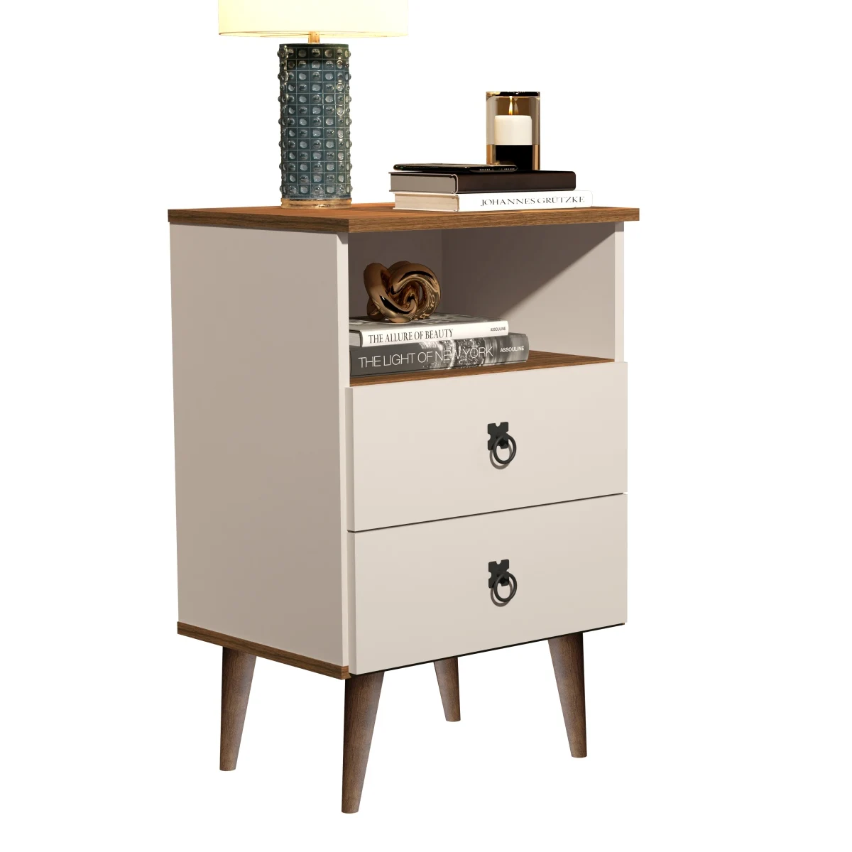 Bedside Table Madrid 2 Drawers Retro-Jalmac Furniture