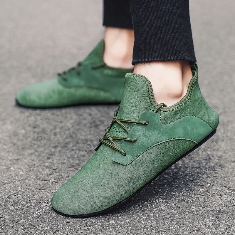 MAEDEF Men's Shoes Casual Flat Shoes Men Lightweight Comfortable Thin Bottom Lace Up Men Shoe Driving Walking Shoes Men Footwear