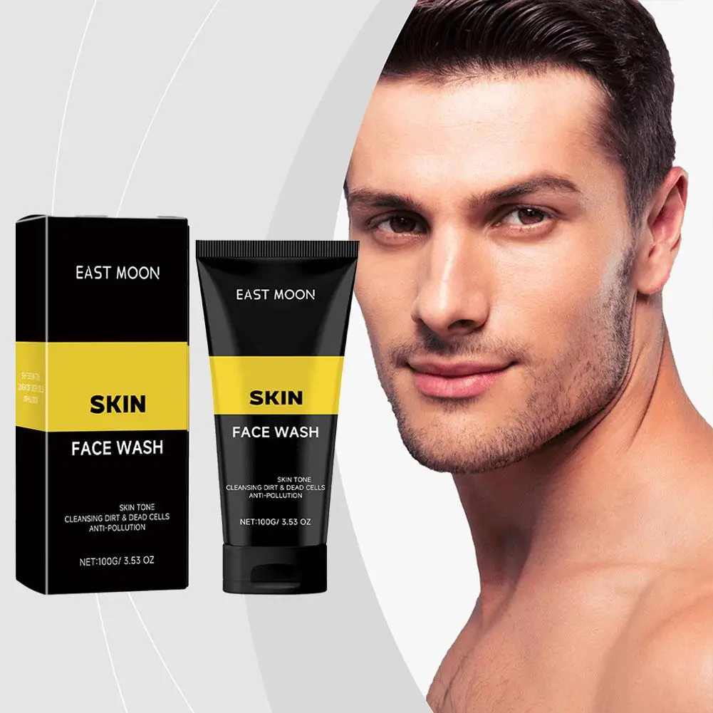 Limpiador Facial para hombre, Aceite hidratante para la piel, cuidado profundo, cosméticos, Control de Puntos negros, elimina el exfoliante, V0B9