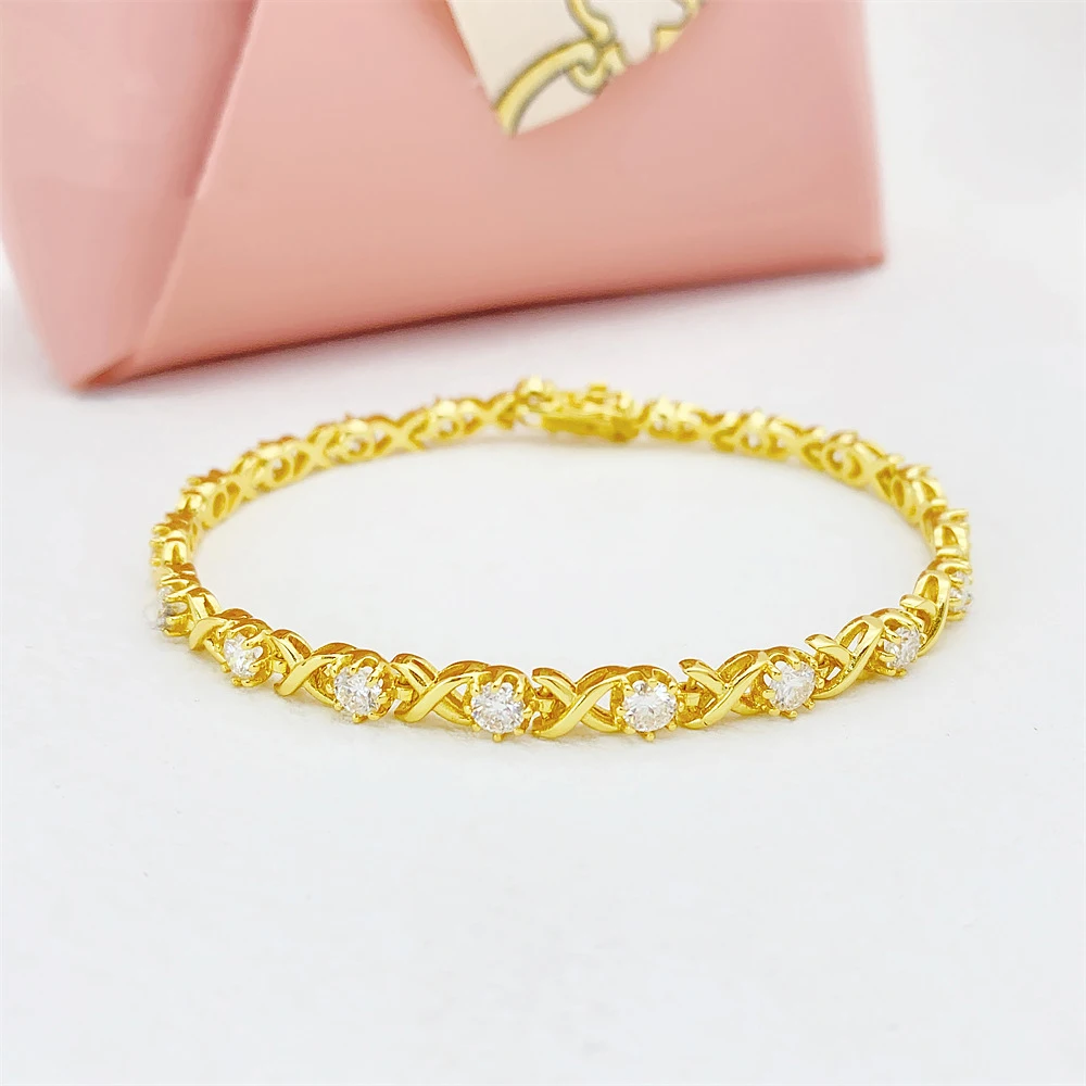 

Браслет женский из серебра 925 пробы с бриллиантами, 14 к