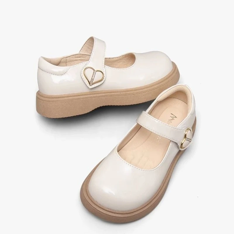 Girls Soft Sole Mary Jane Leather Shoes 2026 Spring Autumn New Style Versatile Student Performance Loafers