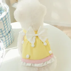 Cute Dog Clothes Small Dog Teddy Bichon Bear Princess Wind Cake Dress Child Summer Vest Pet Clothes