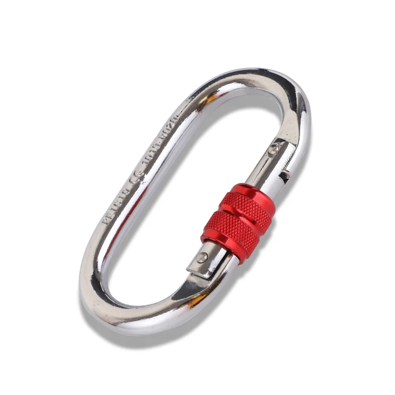 Custom 25KN alloy steel O type safety personalized climbing swivel carabiner