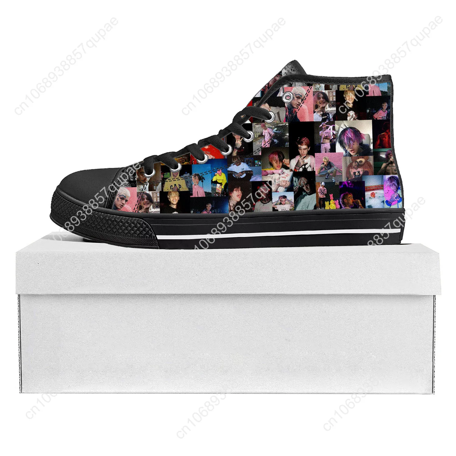 Hot Hip Hop Rapper Lil Peep Zapatillas altas de alta calidad para hombre y mujer, zapatillas de lona para adolescentes, zapatos informales para parejas, zapatos personalizados