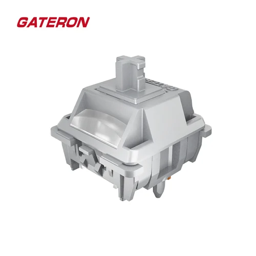 Gateron Smoothie-interruptor plateado RGB lineal, velocidad de 5 pines para teclado mecánico para videojuegos, prubado, POM completo, SMD, 45g, 22mm, doble resorte