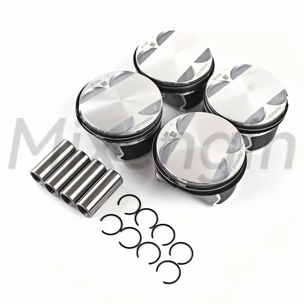 4pcs Engine Parts Pistons & rings Kit Fit BMW N46 2.0L L4 GAS DOHC For 118i 120i 318i 320i 520i X1 X3 Z4 2004-2015 11257562451