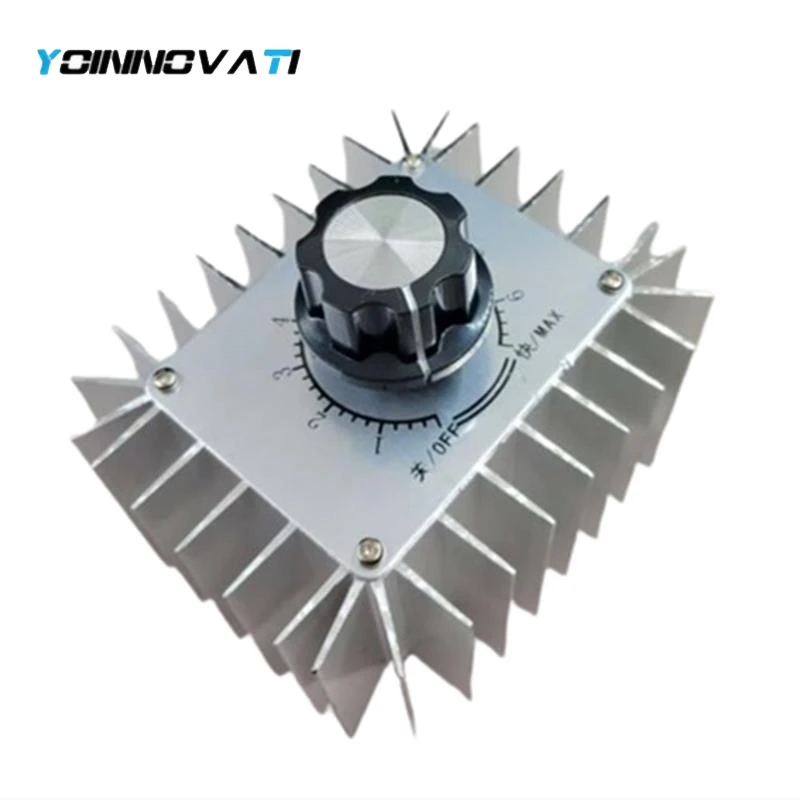 YT 1pcs AC 220V 5000W SCR Voltage Regulator Controller LED Dimming Dimmers Thermostat 5000W Motor Speed Controller 220V