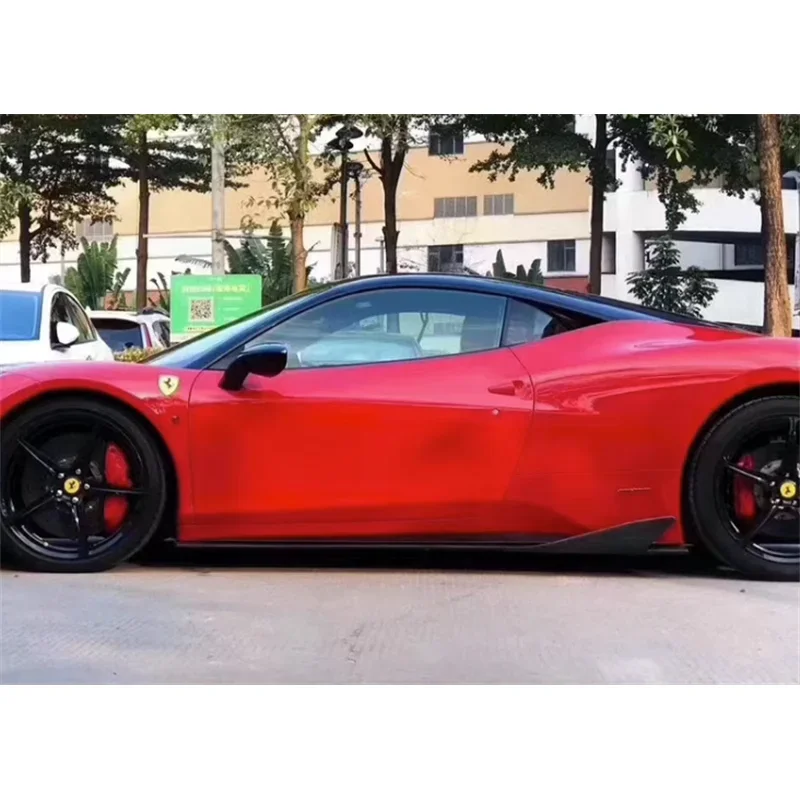 

High Quality V-Style Carbon Fiber Side Skirt Body Kit Used for Ferrari 458 Upgrade Exterior Accessories