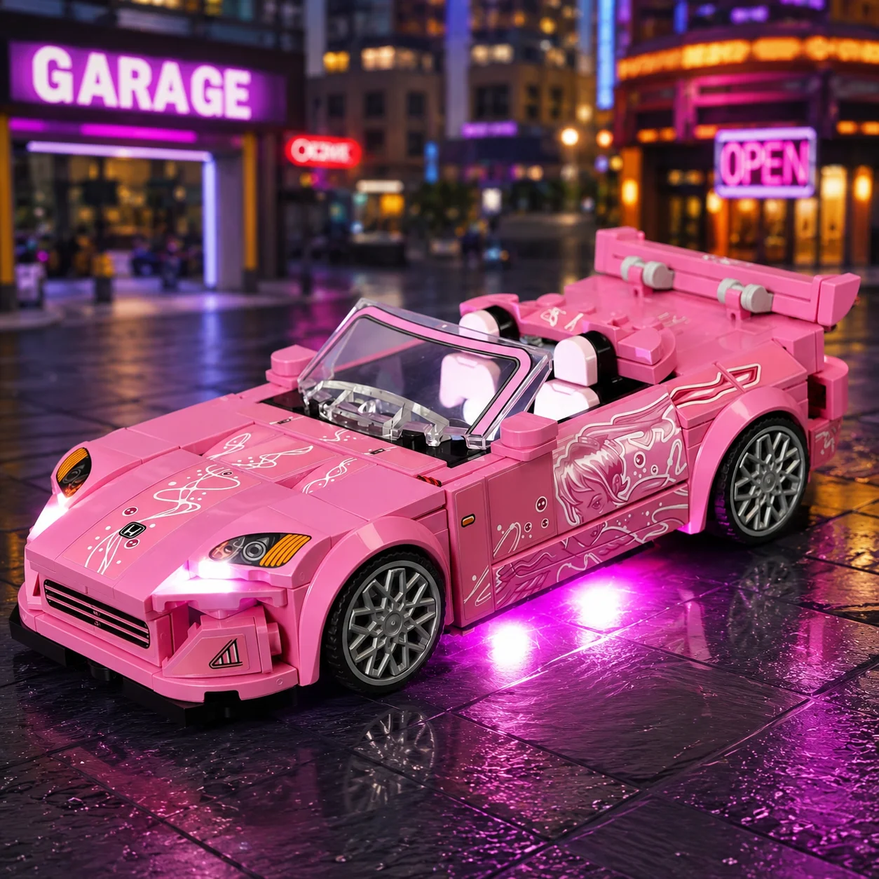 HPROSPER LED-Licht für Lego 77241 Speed Champions 2 Fast 2 Furious Honda S2000 Bausteinmodell (Bausatz NICHT im Lieferumfang enthalten)