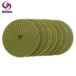 7PCS/Set Super 4Inch Stone Polishing Pad 100mm Flexible Wet Polishing Pads For Granite Marble Concrete Floor Grinding Disc