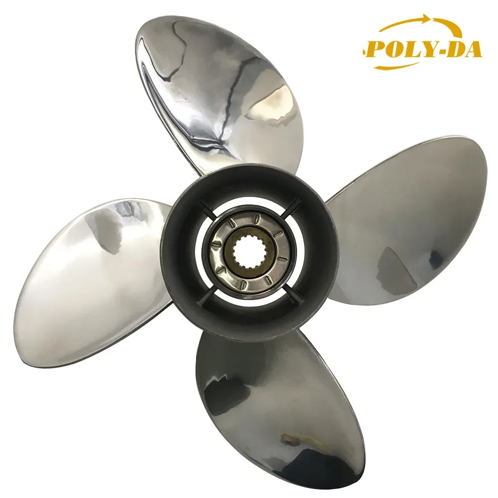 Made-in-China 4 Blades RH 50-130HP 13 X 17 STAINLESS STEEL Boat OUTBOARD PROPELLER Marine Propeller