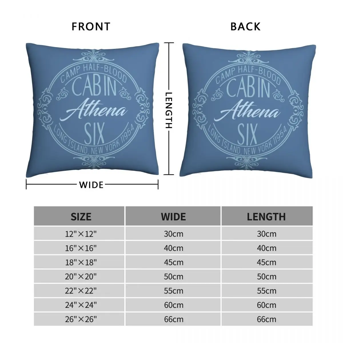 Athena Cabin 6 Square Pillowcase Polyester Linen Velvet Pattern Zip Decor Sofa Cushion Cover 45x45