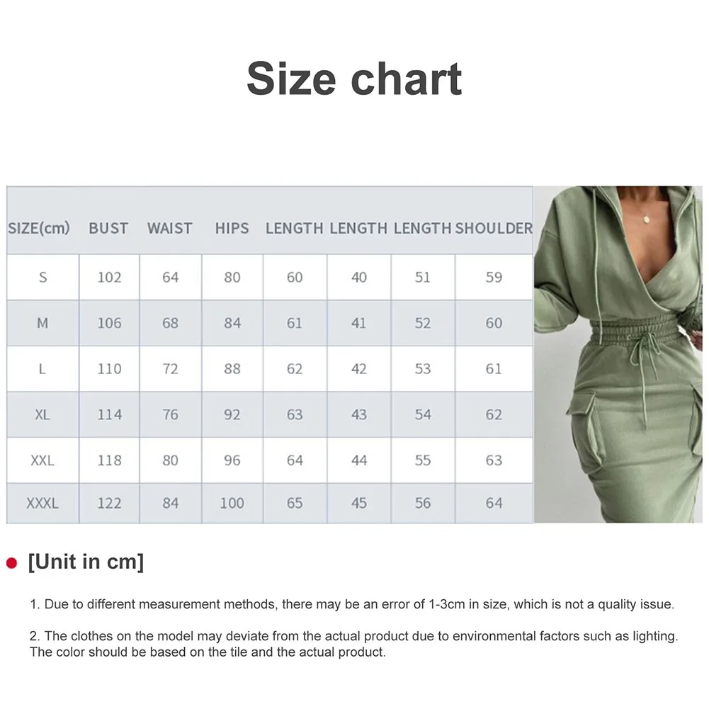 Stylish Hooded V-neck Top Drawstring Skirt Set Versatile Comfortable Breathable Clothing Suit Skirt for Women Travel Daily Wear