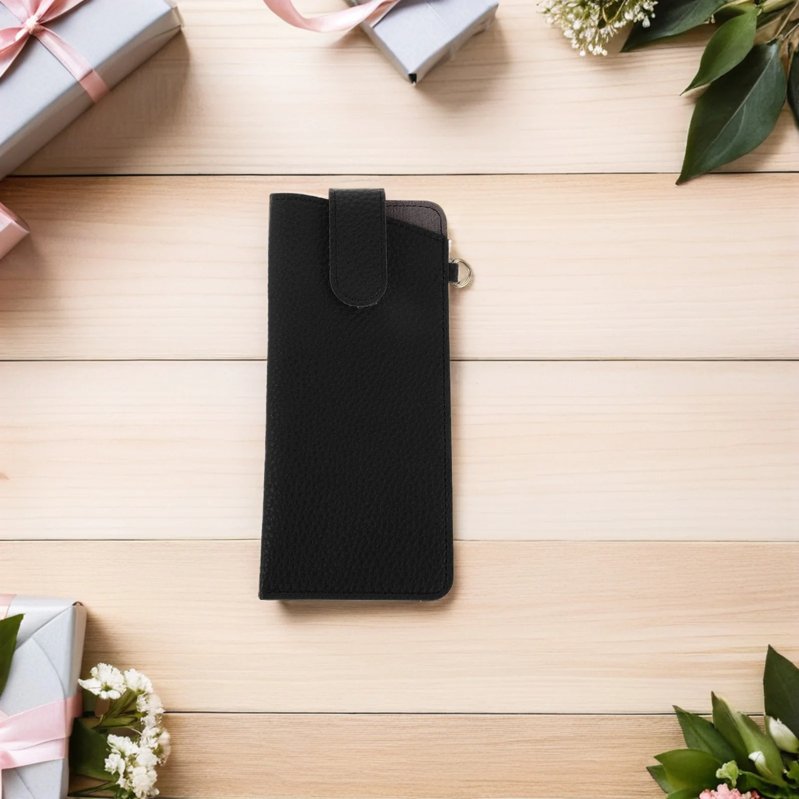 

Compact PU Eyeglass Case Pouch with Strap Sunglasses Organizer Bag Protective Soft Structure French Style Travel Accessory