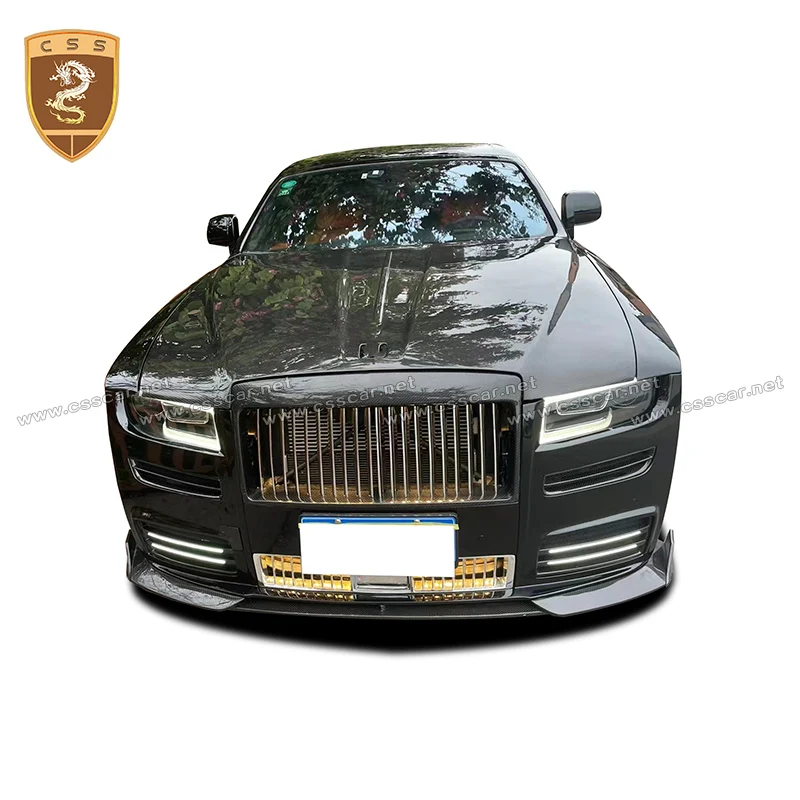 CSSCAR Unique Design for Rolls Royce Accessories Carbon Fiber  MSY Style Car Bumper Assembly Fender Engine Cover Ghost Body Kits