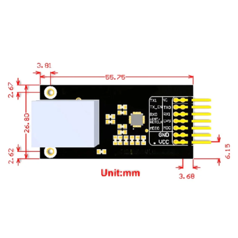 LAN8720 RMII-Based Ethernet Interface Module for Surveillance DVR/NVR Systems and IP Camera Backend Connectivity