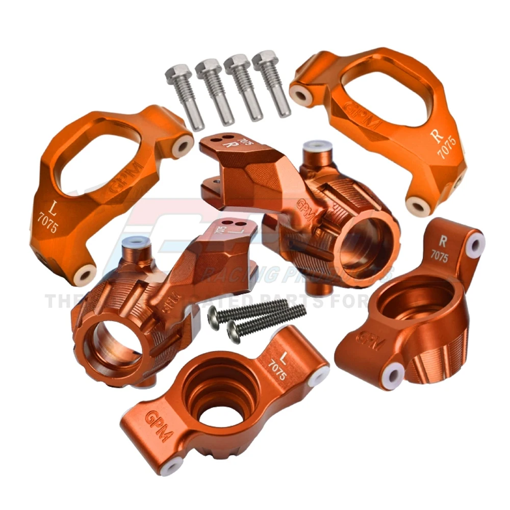 GPM for Traxxas 1/8 MAXX SLASH 6S 1/10 MAXX 4S RC Car Metal Front Steering Blocks +Caster Blocks + Rear Hub 8932 + 8937 + 8952 - Image 4