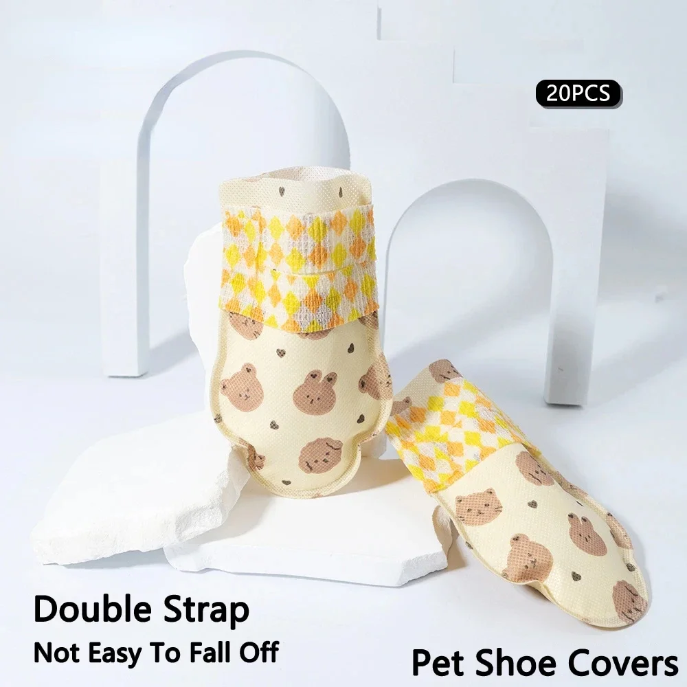 Pet Bear Shoes Dog Booties Disposable Soft Shoes Covers Portable Anti Slip Dog Cat Outdoor Small Medium Foot Cover Pet Supplies