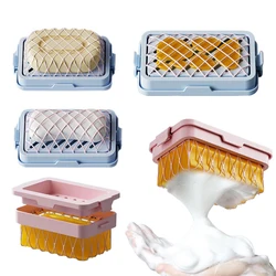 Multifunctional 2 in 1 Soap Bubble Box Colorful Highly Elastic Mesh Soap Holder for Household Bathroom Kitchen Soap Foaming， ZYF