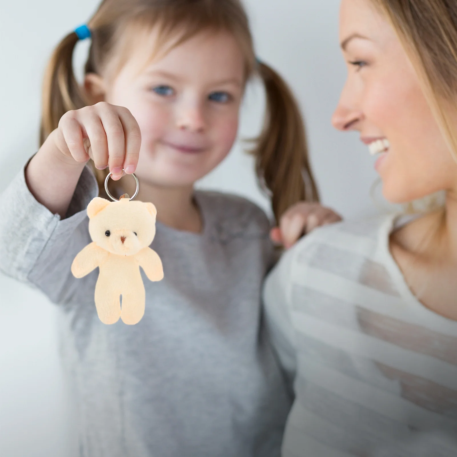 Ours Miniature 12 18cm, porte-clés souple, pendentif résistant à l'usure, joli breloque de sac, Figurine décorative, cadeau pour enfants