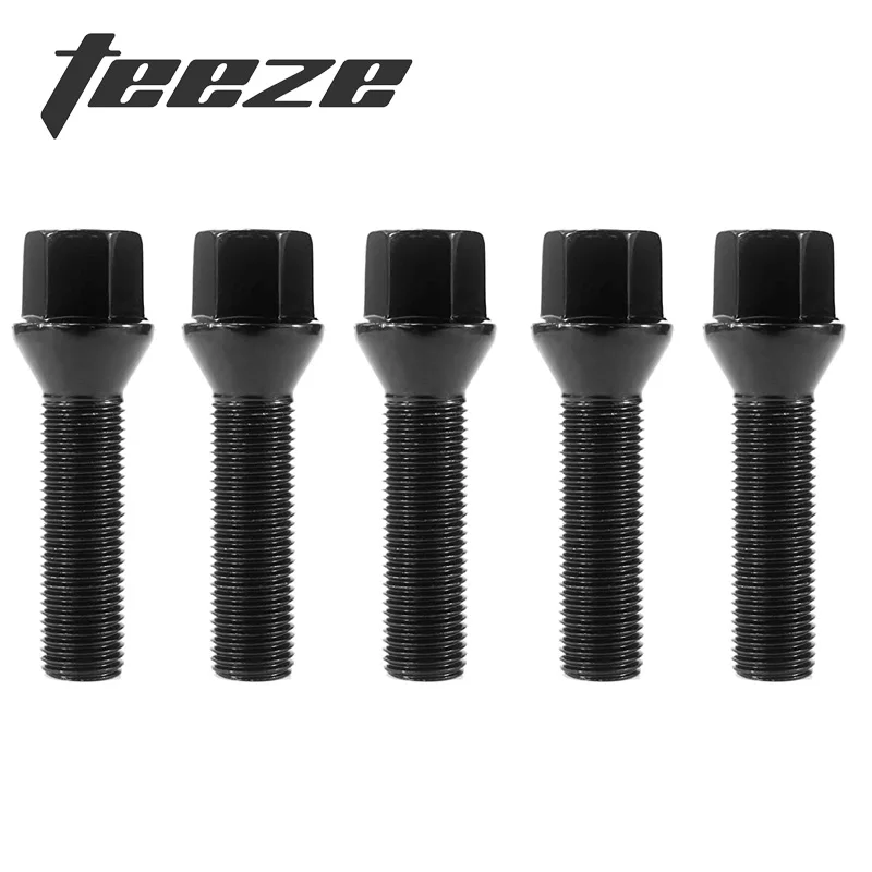 10pieces car wheel lugs bolts for f10 f30 f15 f16 BMW universal nuts stud screws M12 x 1.5 M14 x 1.5 M14 x 1.25 black 12.9