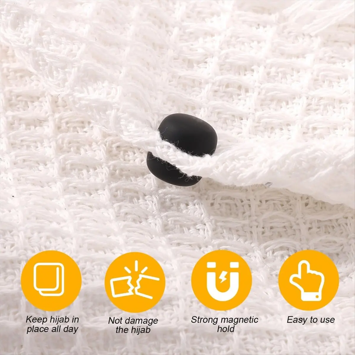KSOL 12pcs Strong Hijab Magnets Pinless Hijab Pins for Women, Multi Use Magnetic Pins for Hijab Scarf Shirts Dress