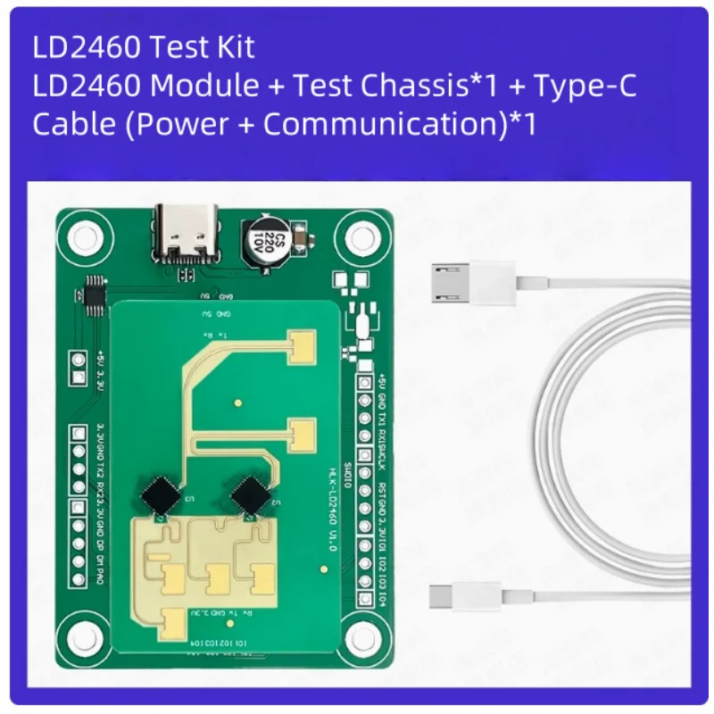 HLK-LD2460 test kit LD2450 24G radar sensor mm wave tracking module high precision multi target trajectory localization LD2460