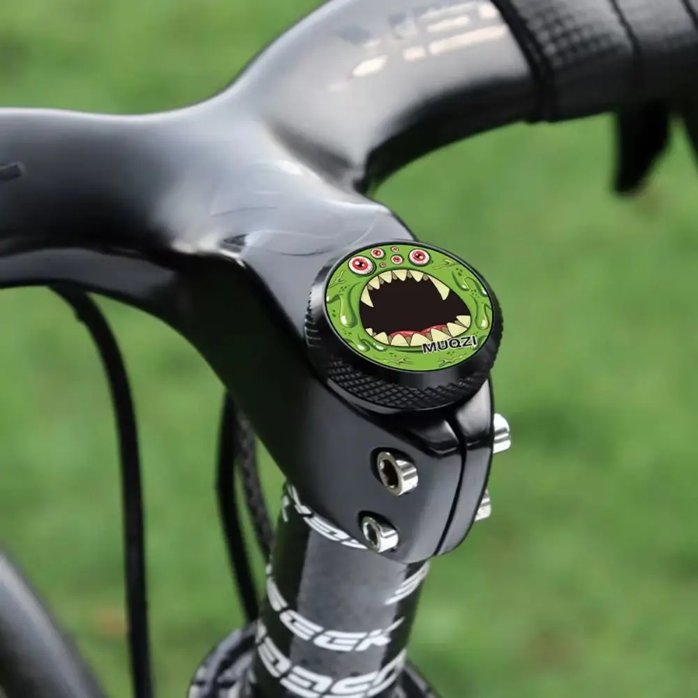 

1 Set Halloween Style Bicycle Stem Cap Waterproof Aluminum Alloy Bike Bowl Sealed Cap Durable with Screws&Hexagonal Wrench