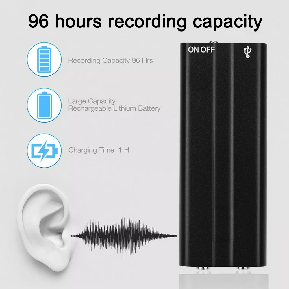 16GB/8GB Mini Mp3 Player With Voice Recorder Mp3 WMA Player 3 in 1 192Kbps Recording Sound Activated Audio MP3 Player With Clip