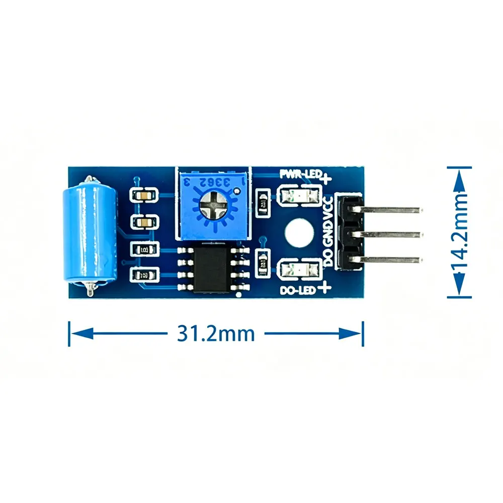 2pcs Normally Closed Type Vibration Sensor Module Alarm Sensor Module Vibration Switch SW-420