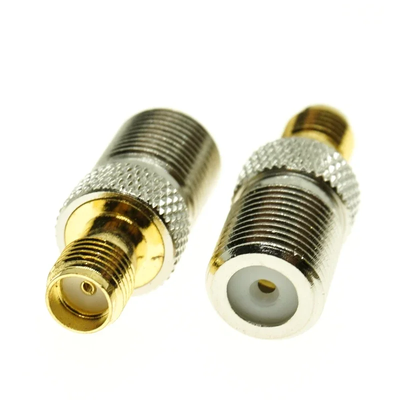 2Pcs SMA Male To F Type TV Male Female Connector RPSMA To F Plug Jack Adapter kit RF Coaxial Coax wire Connector Copper