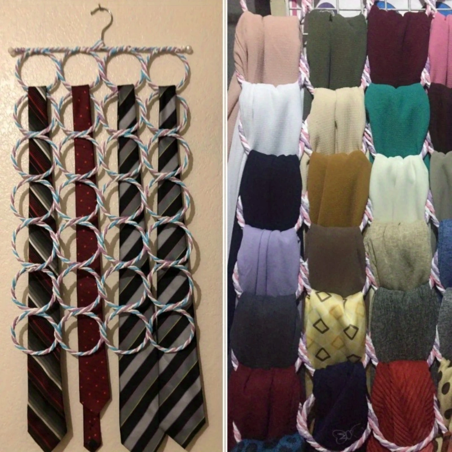 

1pc Multipurpose Metal Hanger - Organize Ties, Scarves, Belts - Space-Saving Bedroom & Dorm Accessory