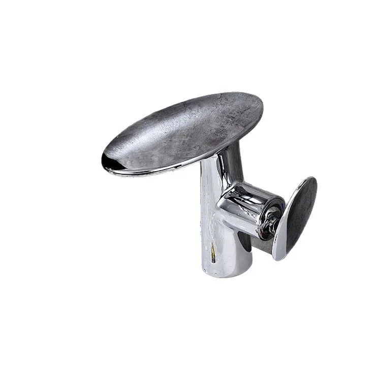 Electroplated Waterfall Faucet European High-standard Art Wash Basin Hot And Cold Faucet Nordic Paint Washbasin Faucet