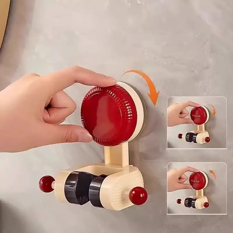 【HMA】360° Adjustable Shower Holder No Drill Suction Bracket Swivel & Height-Adjustable, Waterproof Design /Strong Grip
