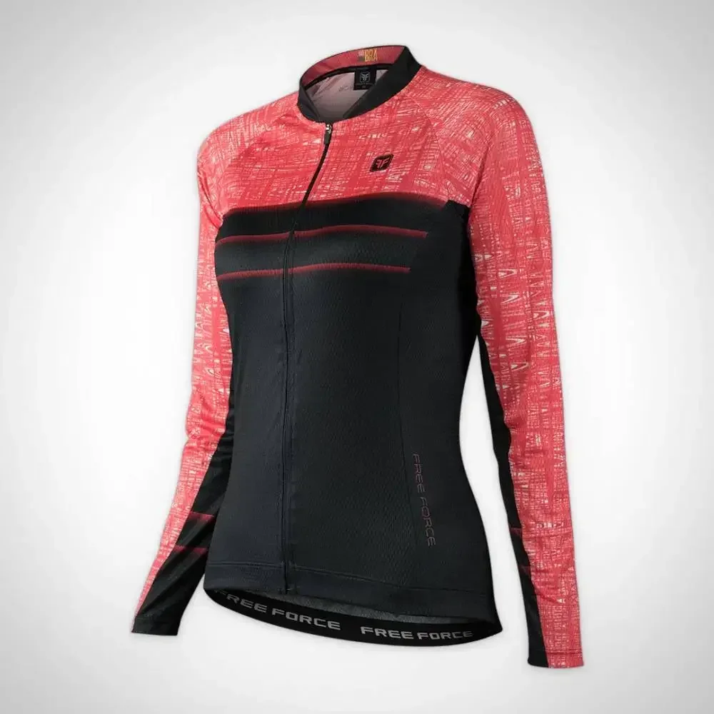 Free Force Winter Woman long sleeves Jerseys Fleece cycling clothing MTB Mountain Bike wear clothes Ciclismo