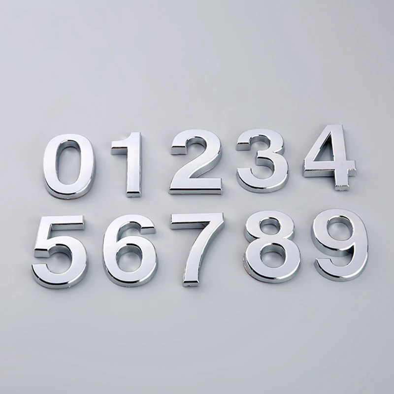 1x Self Adhesive Number Stickers House Door Address Number Plate Sign Hotel House Decor Number 3.5/5/7cm