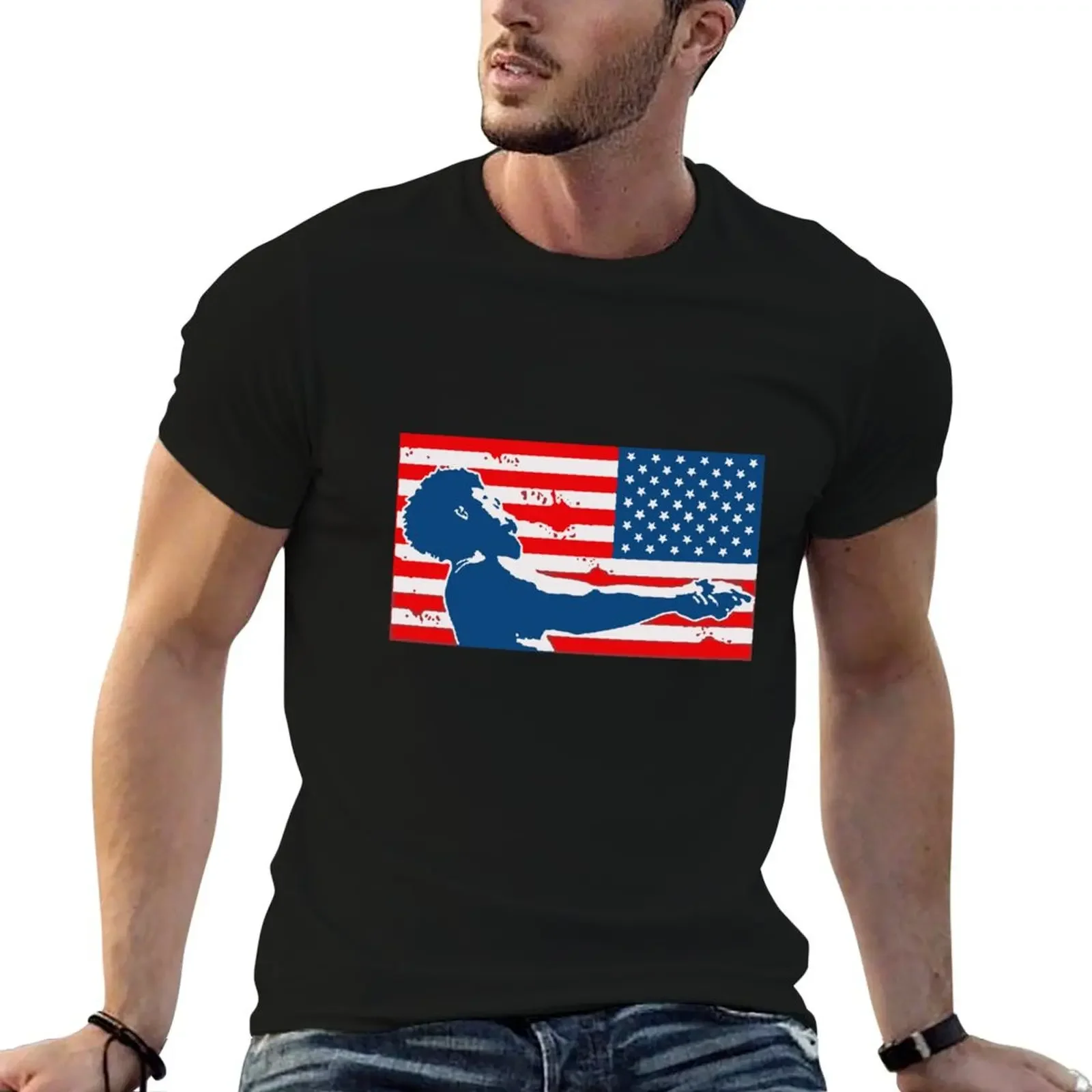 

Childish Gambino This is America USA Flag T-Shirt luxury designer funny gifts street wear workout shirts for men