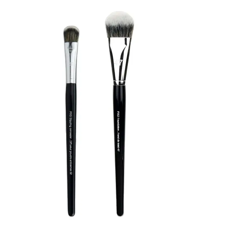 KSHBO 2 unids/set herramientas de maquillaje de belleza brocha para base 47 cabezal de escoba Base líquida reparación de sombra para mujeres brochas