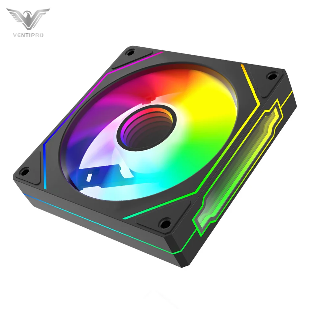 VENTIPRO 4PRO ARGB PC Case Fan 120mm PWM High Airflow Quiet Cooling Fan For Desktop Computer Case CPU Cooler image 4