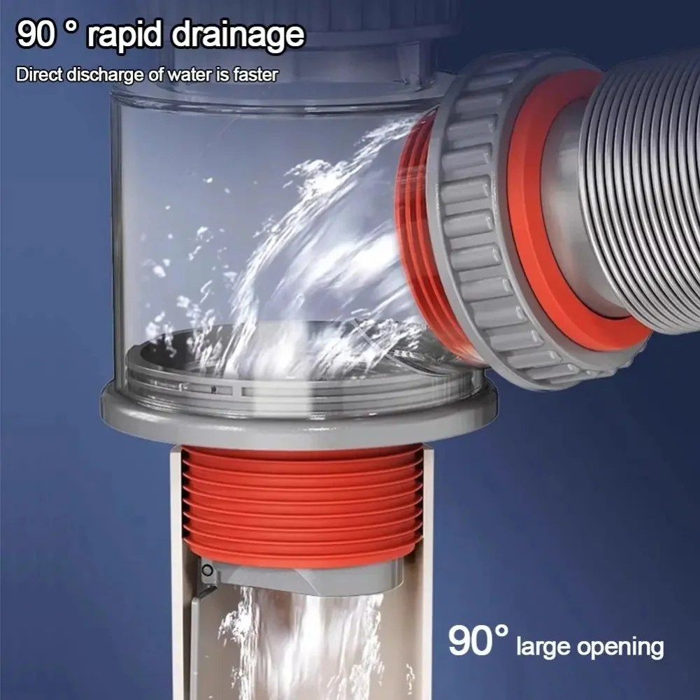 

5 in 1 Sink Drain Pipe Adapter ABS Kitchen Basin Sewer Branch Connector for Dishwasher Washing Machine Toilet Floor Drain