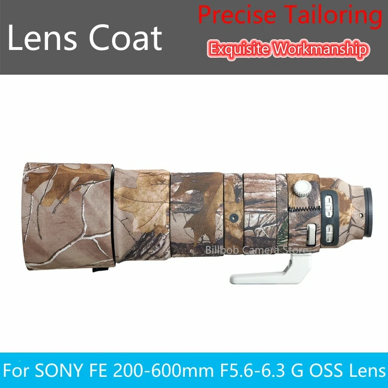 

For SONY FE 200-600mm F5.6-6.3 G OSS Waterproof Lens Protective Case Lens Camouflage Coat Rain Cover SEL200600G Guns Sleeve