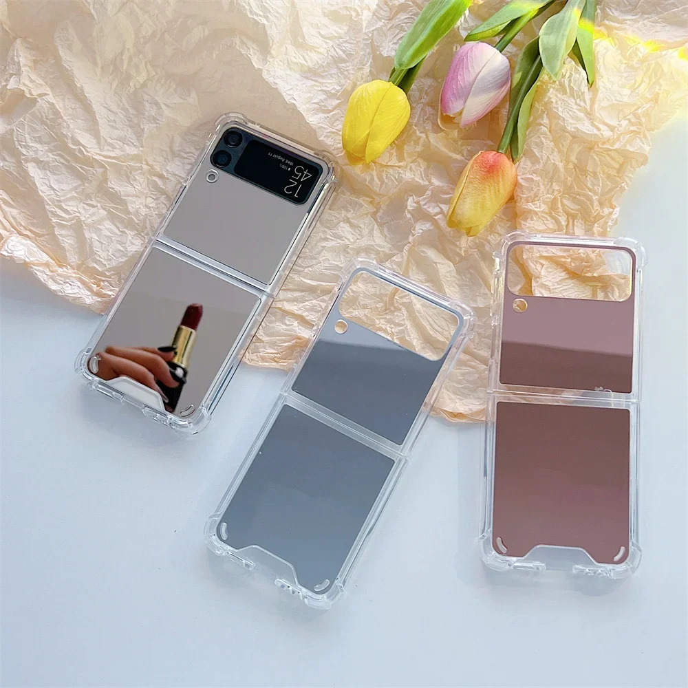 Luxuriöse Handyhülle mit Make-up-Spiegel für Damen und Mädchen, passend für Samsung Galaxy Z Flip 3 4 5 6 7 FE Flip7 Flip6 5G, schlanke, robuste Schutzhülle. – Detail 15