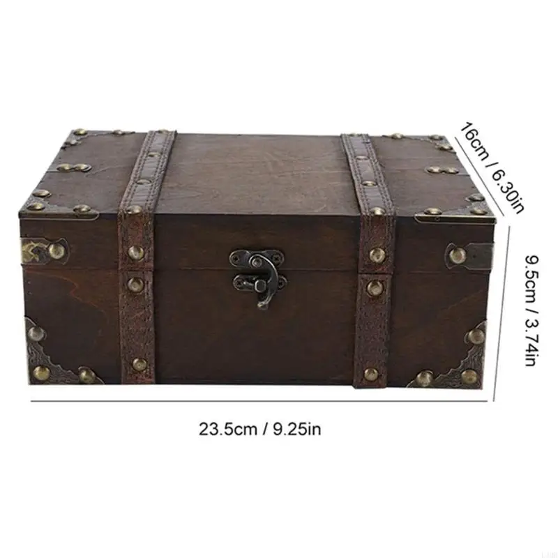 L4MB Jewelry Box Antique Decorative Derain Trunk
